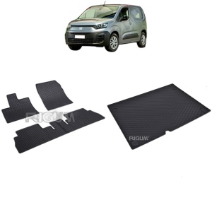 Set Covorase Auto Si Tavita Portbagaj FIAT DOBLO III din 07.2022 - 2026, caroserie van 5 locuri, AMPATAMENT L1, 5 LOCURI