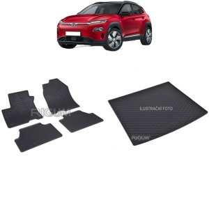 Set Covorase Auto Si Tavita Portbagaj HYUNDAI KONA ELECTRIC din 08.2018 - 03.2023, caroserie suv inclusiv facelift, PORTBAGAJ INFERIOR