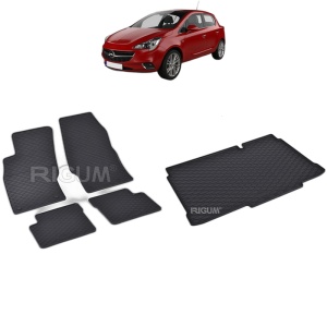 Set Covorase Auto Si Tavita Portbagaj OPEL CORSA E din 12.2014 - 05.2019, caroserie hatchback, PORTBAGAJ INFERIOR