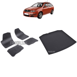 Set Covorase Auto Si Tavita Portbagaj SKODA FABIA I din 2000 - 2007, caroserie combi,