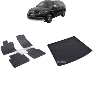 Set Covorase Auto Si Tavita Portbagaj SKODA KODIAQ din 03.2017 - 2026, caroserie suv, 5 LOCURI
