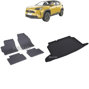 Set Covorase Auto Si Tavita Portbagaj TOYOTA YARIS CROSS HYBRID din 09.2021 - 2026, caroserie suv, PORTBAGAJ SUPERIOR, FARA PODEA REGLABILA PE INALTIME