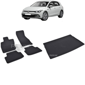 Set Covorase Auto Si Tavita Portbagaj VOLKSWAGEN GOLF 8 MHEV din 11.2020 - 2026, caroserie hatchback, PORTBAGAJ SUPERIOR, ROATA REZERVA NORMALA