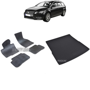 Set Covorase Auto Si Tavita Portbagaj VOLKSWAGEN PASSAT B6 din 2005 - 09.2010, caroserie combi,