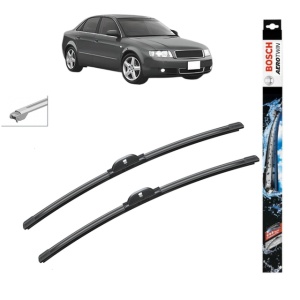 Set stergatoare auto AUDI A4 B6 (8E2) din 2000-2004, Bosch Aerotwin, din cauciuc siliconat rezistent