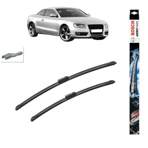 Set stergatoare auto AUDI A5 (8T3) din 2007-2017, Bosch Aerotwin, din cauciuc siliconat rezistent