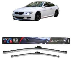 Set stergatoare auto BMW 6 Convertible (E64) din 2004-2010, Derby, din cauciuc siliconat rezistent