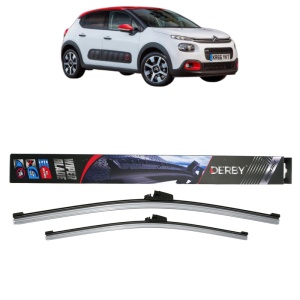 Set stergatoare auto CITROEN C3 III (SX) din 2016-2018, Derby, din cauciuc siliconat rezistent