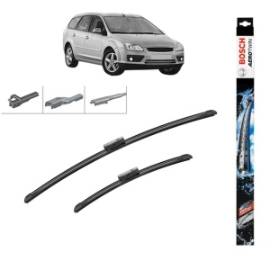 Set stergatoare auto FORD FOCUS II Turnier (DA_, FFS, DS) din 2004-2012, Bosch Aerotwin Multi, din cauciuc siliconat rezistent