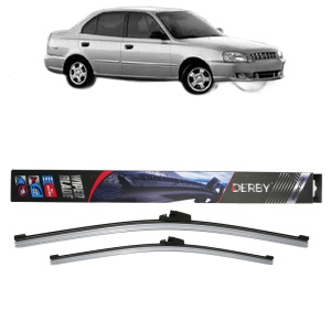 Set stergatoare auto HYUNDAI ACCENT II Saloon (LC) din 1999-2006, Derby, din cauciuc siliconat rezistent