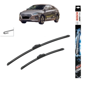 Set stergatoare auto HYUNDAI IONIQ (AE) din 2016-2022, Bosch Aerotwin Retrofit, din cauciuc siliconat rezistent