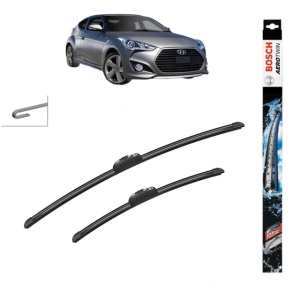 Set stergatoare auto HYUNDAI VELOSTER (FS) din 2011-2017, Bosch Aerotwin Retrofit, din cauciuc siliconat rezistent