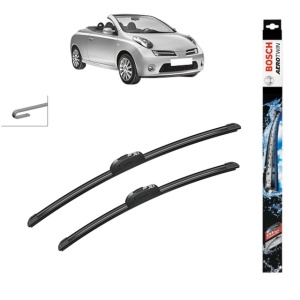 Set stergatoare auto NISSAN MICRA C+C III (K12) din 2005-2010, Bosch Aerotwin Retrofit, din cauciuc siliconat rezistent - Img 1