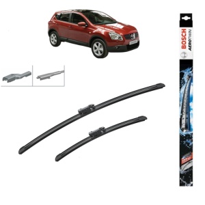 Set stergatoare auto NISSAN QASHQAI +2 (JJ10E) din 2007-2014, Bosch Aerotwin, din cauciuc siliconat rezistent