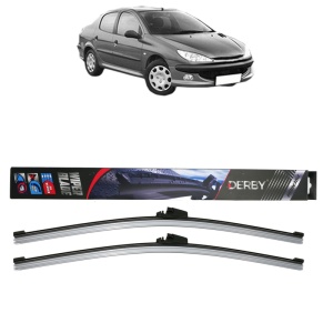 Set stergatoare auto PEUGEOT 206 Saloon din 2007-2008, Derby, din cauciuc siliconat rezistent