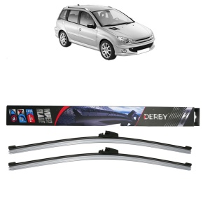 Set stergatoare auto PEUGEOT 206 SW (2E/K) din 2002-2008, Derby, din cauciuc siliconat rezistent