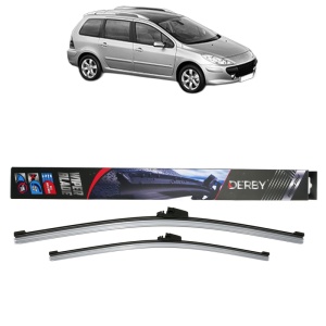 Set stergatoare auto PEUGEOT 307 SW (3H) din 2002-2009, Derby, din cauciuc siliconat rezistent
