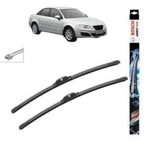 Set stergatoare auto SEAT EXEO (3R2) din 2008-2013, Bosch Aerotwin, din cauciuc siliconat rezistent - Img 1