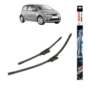 Set stergatoare auto SEAT Mii (KF1, KE1) din 2011-2020, Bosch Aerotwin, din cauciuc siliconat rezistent - Img 1