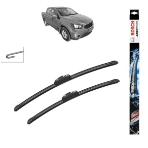 Set stergatoare auto SSANGYONG ACTYON II din 2012-2013, Bosch Aerotwin Retrofit, din cauciuc siliconat rezistent