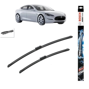 Set stergatoare auto TESLA MODEL S (5YJS) din 2012-2023, Bosch Aerotwin, din cauciuc siliconat rezistent