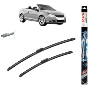 Set stergatoare auto VOLKSWAGEN EOS (1F7, 1F8) din 2006-2015, Bosch Aerotwin, din cauciuc siliconat rezistent
