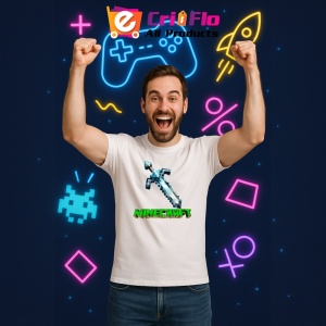 Tricou Minecraft Arc De Lemn Tricou Alb Copii | Dama | Barbat - Img 413