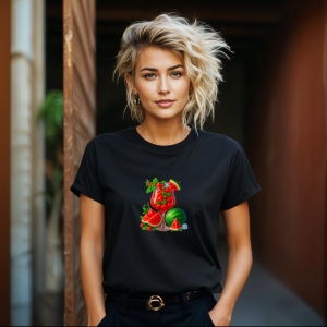 Tricou pepene in pahar Negru, Copii | Dama | Barbat - Img 11