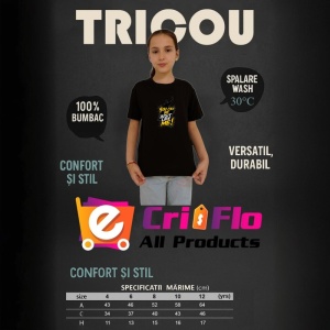 Tricou You Can Be Just Like Me Galben, Copii | Dama | Barbat, culoare negru - Img 8