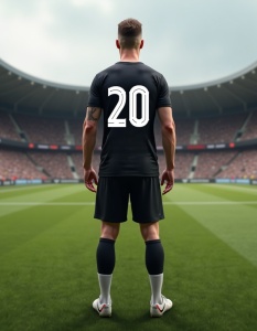 Echipament fotbal pentru bărbați, personalizat cu numărul 20 - Pregătește-te să impresionezi! | Tricouri personalizate, sorturi fotbal, nume și număr - Img 1