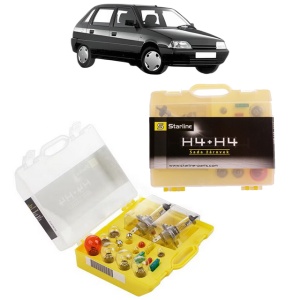 Kit trusa Set becuri H4 compatibila cu CITROEN AX (ZA-_) din 1986-1998, bec far, semnalizare , pozitie, iluminare numar, frana, plafoniera, stop frana