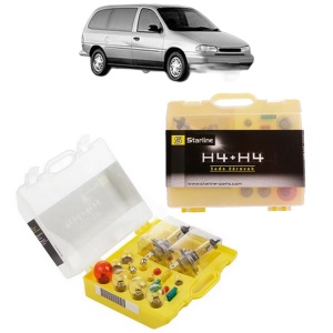 Kit trusa Set becuri H4 compatibila cu FORD USA WINDSTAR (A3) din 1995-2000, bec far, semnalizare , pozitie, iluminare numar, frana, plafoniera, stop frana