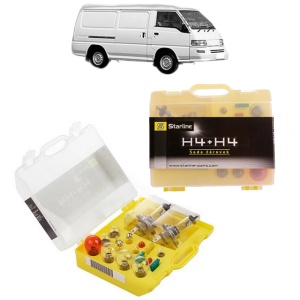 Kit trusa Set becuri H4 compatibila cu MITSUBISHI L 300 III Van (P0_V, P1_V, P2_V) din 1986-2006, bec far, semnalizare , pozitie, iluminare numar, frana, plafoniera, stop frana