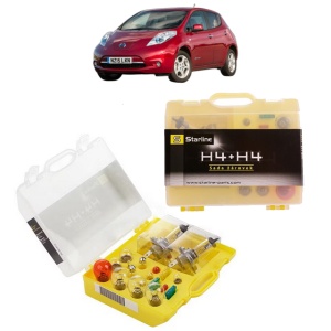 Kit trusa Set becuri H4 compatibila cu NISSAN LEAF (ZE0) din 2010-2017, bec far, semnalizare , pozitie, iluminare numar, frana, plafoniera, stop frana