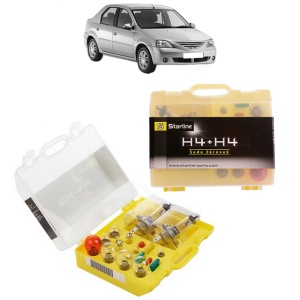 Kit trusa Set becuri H4 compatibila cu RENAULT LOGAN I (LS_) din 2004-2013, bec far, semnalizare , pozitie, iluminare numar, frana, plafoniera, stop frana