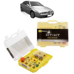 Kit trusa Set becuri H7 compatibila cu ALFA ROMEO 166 (936_) din 1998-2007, bec far, semnalizare , pozitie, iluminare numar, frana, plafoniera, stop frana