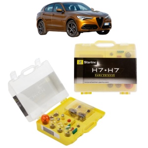 Kit trusa Set becuri H7 compatibila cu ALFA ROMEO STELVIO (949_) din 2016-2019, bec far, semnalizare , pozitie, iluminare numar, frana, plafoniera, stop frana