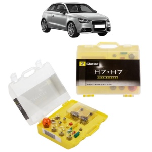 Kit trusa Set becuri H7 compatibila cu AUDI A1 (8X1, 8XK) din 2010-2018, bec far, semnalizare , pozitie, iluminare numar, frana, plafoniera, stop frana