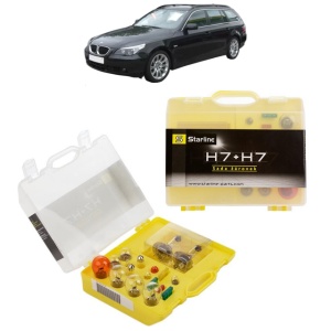 Kit trusa Set becuri H7 compatibila cu BMW 5 Touring (E61) din 2004-2010, bec far, semnalizare , pozitie, iluminare numar, frana, plafoniera, stop frana