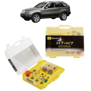 Kit trusa Set becuri H7 compatibila cu BMW X5 (E53) din 2000-2006, bec far, semnalizare , pozitie, iluminare numar, frana, plafoniera, stop frana