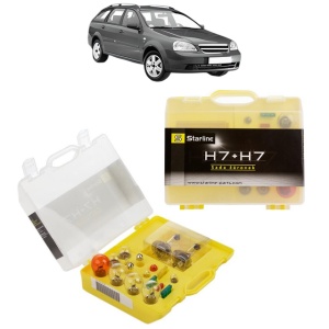Kit trusa Set becuri H7 compatibila cu CHEVROLET LACETTI Estate (J200) din 2007, bec far, semnalizare , pozitie, iluminare numar, frana, plafoniera, stop frana