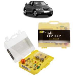 Kit trusa Set becuri H7 compatibila cu CHRYSLER PT CRUISER Convertible din 2004-2008, bec far, semnalizare , pozitie, iluminare numar, frana, plafoniera, stop frana