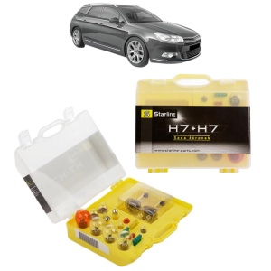 Kit trusa Set becuri H7 compatibila cu CITROEN C5 III Break (RW_) din 2008-2017, bec far, semnalizare , pozitie, iluminare numar, frana, plafoniera, stop frana - Img 1