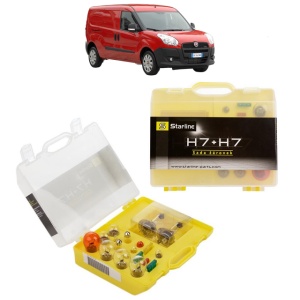 Kit trusa Set becuri H7 compatibila cu FIAT DOBLO Cargo (263_) din 2010-2023, bec far, semnalizare , pozitie, iluminare numar, frana, plafoniera, stop frana