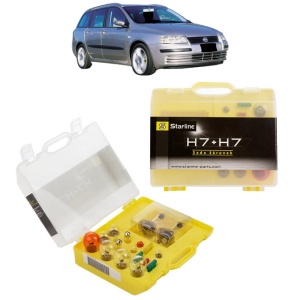 Kit trusa Set becuri H7 compatibila cu FIAT STILO (192_) din 2001-2007, bec far, semnalizare , pozitie, iluminare numar, frana, plafoniera, stop frana