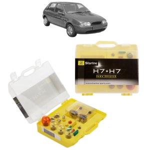 Kit trusa Set becuri H7 compatibila cu FORD FIESTA IV (JA_, JB_) din 1995-2002, bec far, semnalizare , pozitie, iluminare numar, frana, plafoniera, stop frana