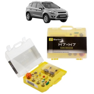 Kit trusa Set becuri H7 compatibila cu FORD KUGA I din 2008-2012, bec far, semnalizare , pozitie, iluminare numar, frana, plafoniera, stop frana