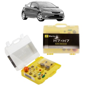 Kit trusa Set becuri H7 compatibila cu HONDA CIVIC VIII Hatchback (FN, FK) din 2005-2012, bec far, semnalizare , pozitie, iluminare numar, frana, plafoniera, stop frana