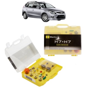 Kit trusa Set becuri H7 compatibila cu HYUNDAI i30 Estate (GD) din 2012-2017, bec far, semnalizare , pozitie, iluminare numar, frana, plafoniera, stop frana