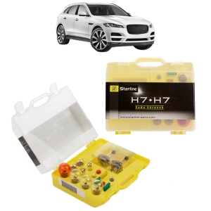 Kit trusa Set becuri H7 compatibila cu JAGUAR F-PACE (X761) din 2015-2018, bec far, semnalizare , pozitie, iluminare numar, frana, plafoniera, stop frana